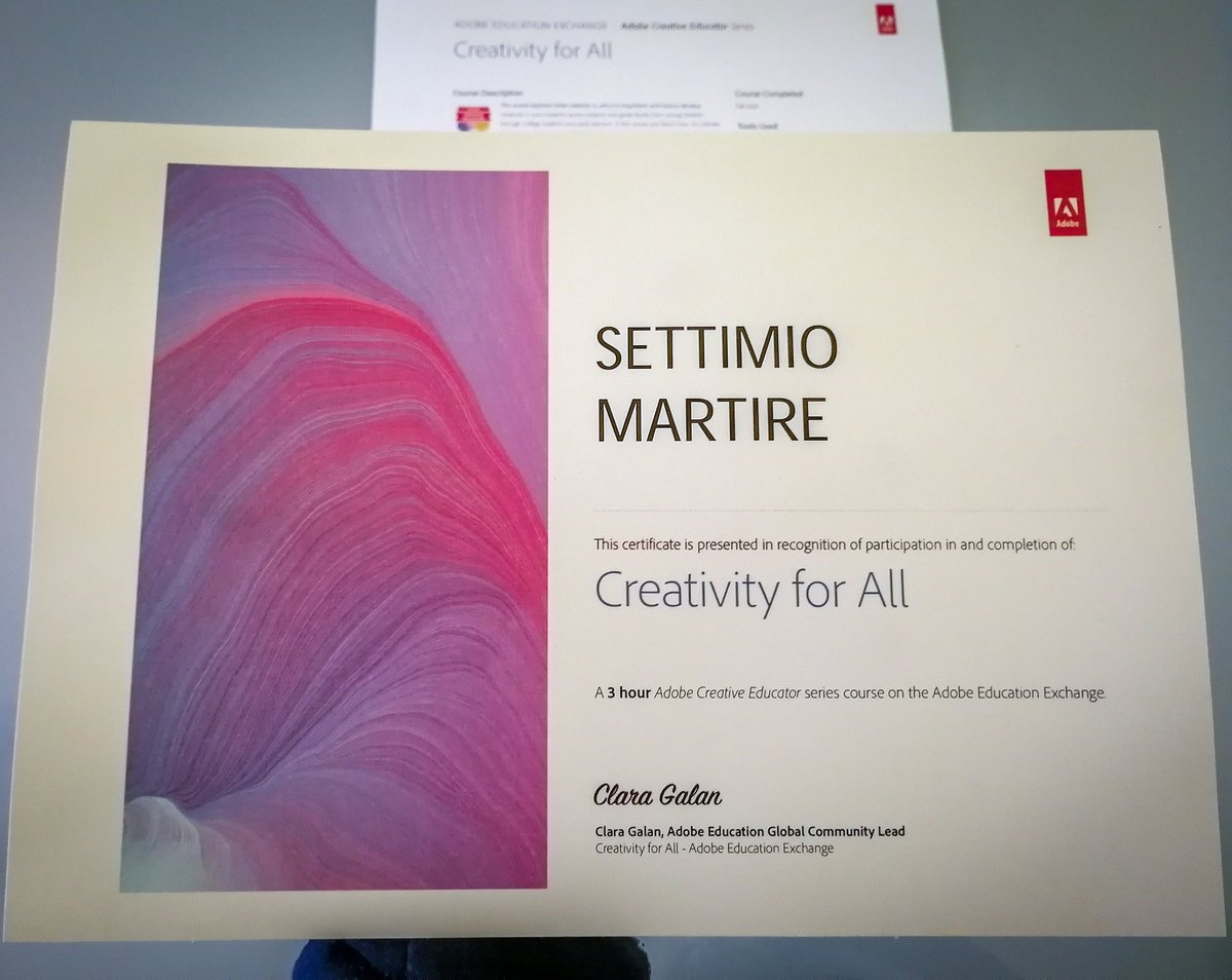 settimiomartire's tweet photo. Altro piccolo traguardo raggiunto, grazie ad #Adobe. Nel weekend a casa puoi scegliere se oziare tutto il tempo o sfruttare quel tempo per apprendere cose nuove.

La creatività salverà il mondo... #AdobeEduCreative https://t.co/LVoDXkONdk