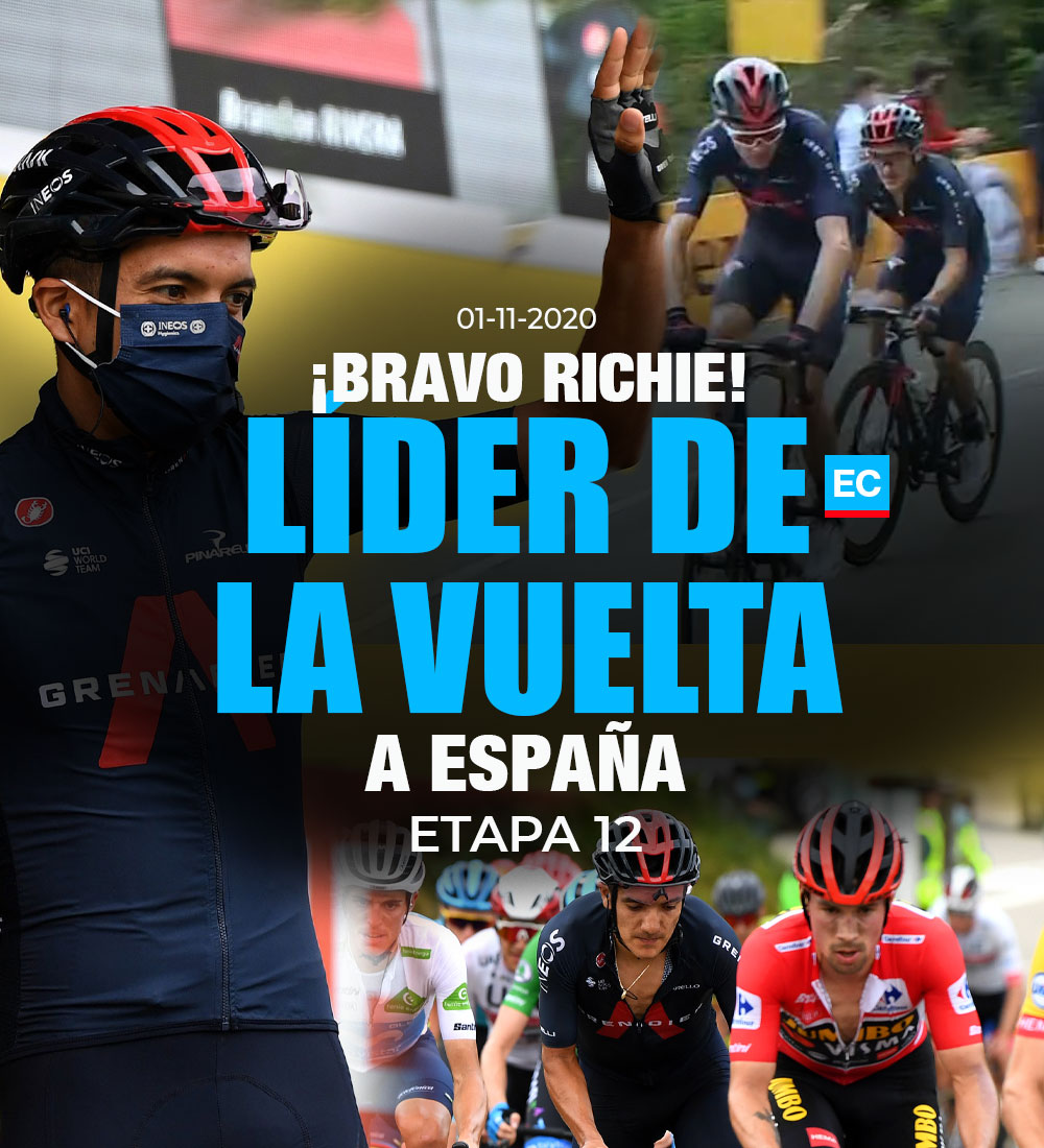 elcomerciocom's tweet photo. ¡De Carchi para el mundo! 🚴🏼‍♂️🇪🇨😭 El ciclista ecuatoriano Richard Carapaz es el líder de la #VueltaAEspaña tras la etapa 12. ¡Bravo Richie! 🚂👏🏼👏🏼 » https://t.co/VhGgFamhpV https://t.co/MGlSRQuTXs