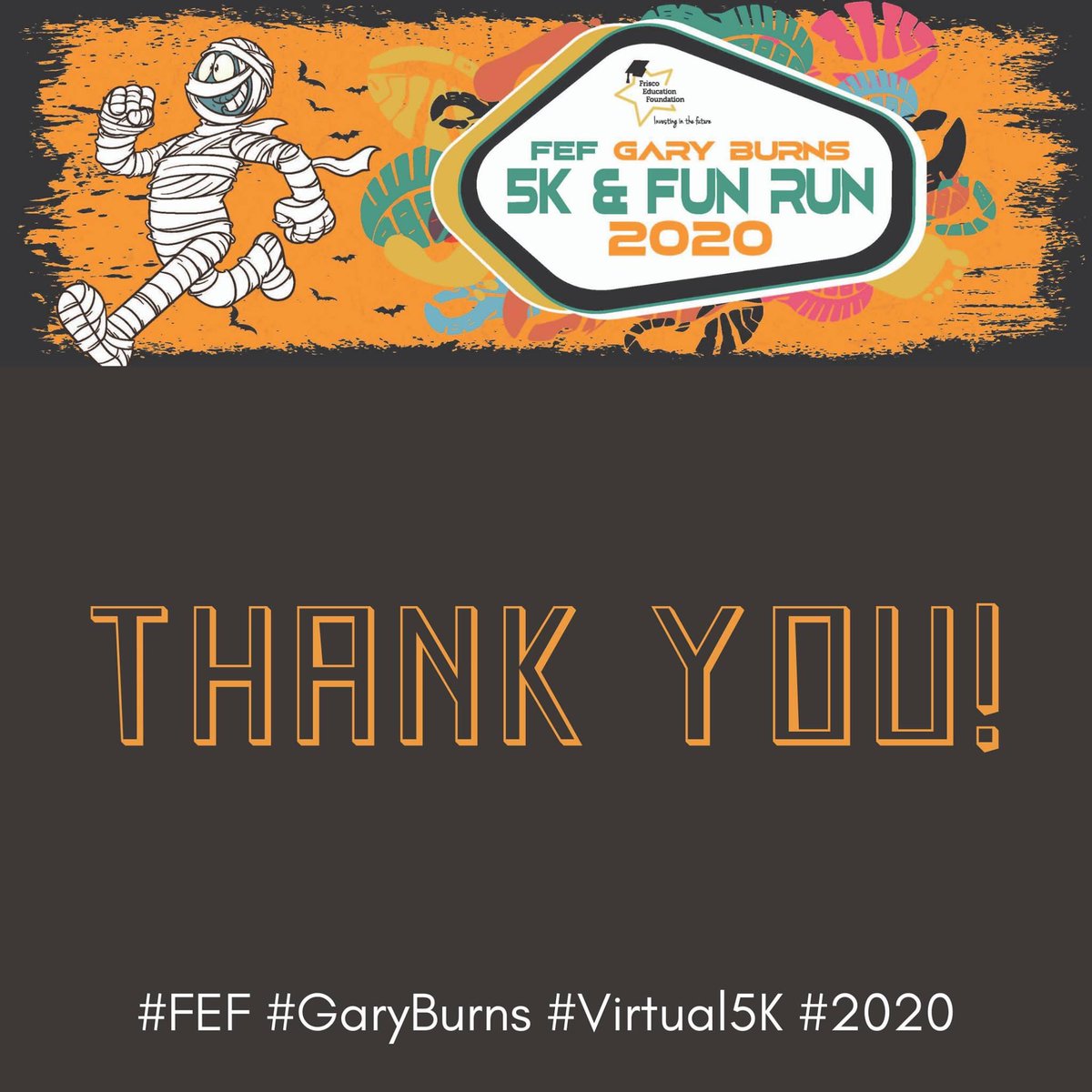 FriscoEF's tweet photo. Near & far-YOU showed up big! THANK YOU to all who participated in our #FEF #GaryBurns #Virtual5k We are humbled & energized by your support. Your participation helps us to serve @friscoisd students & educators through grants, scholarships & more! #FEFImpact #FEF #GaryBurns https://t.co/ZhRX5XZnNw