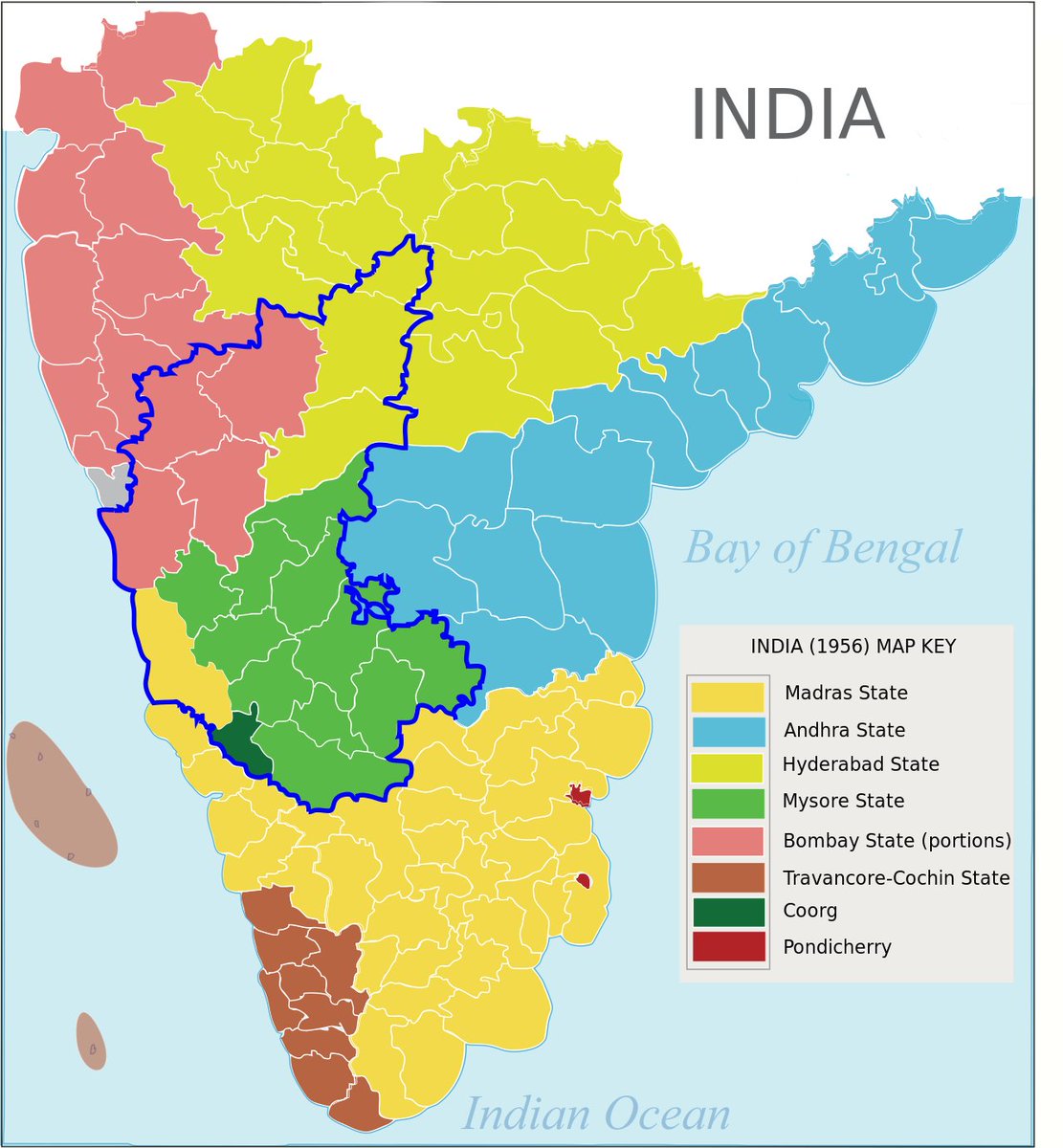 As suggested by  @BurgerrB let me tweet a little about the significance of Rajyotsava, with special focus on Bombay Karnataka as I come from Uttara Kannada district which used to be part of Bombay Presidency. First, look this map to see how Karnataka was peiced together.