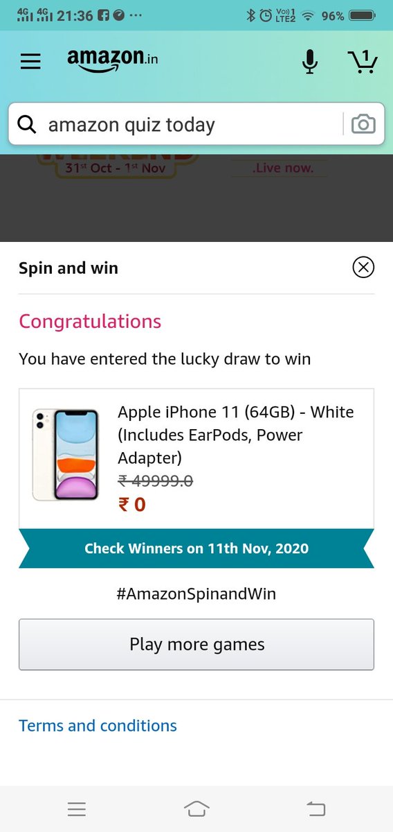 NavinchandraD's tweet photo. @amazonIN #AmazonSpinandWin 
done
Join @BirjuDamani @deepalidamani https://t.co/6LiXXbPfej