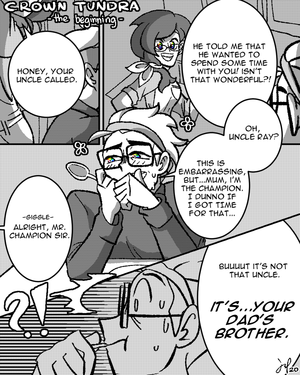 #CrownTundra comic feat. my trainersona, his mom, and his (canonically!) uncle peony :^DDD 