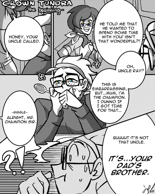 #CrownTundra comic feat. my trainersona, his mom, and his (canonically!) uncle peony :^DDD 