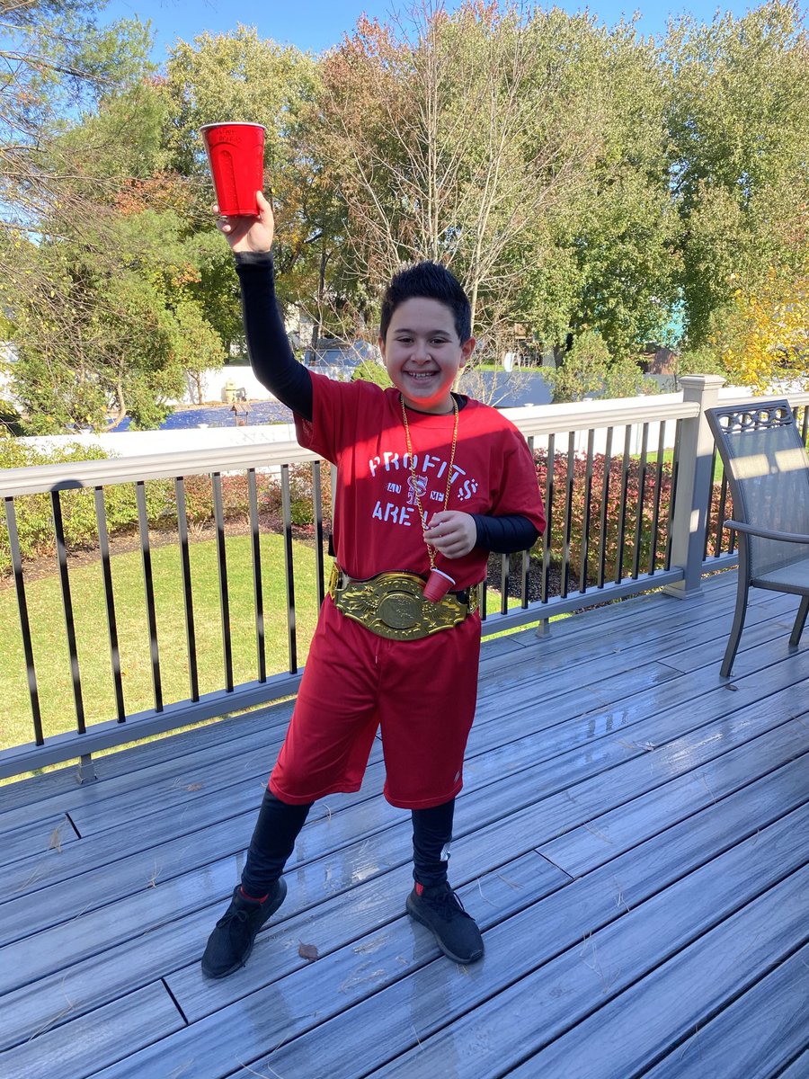 BrianL1273's tweet photo. Not sure if I tweeted the pic to you @MontezFordWWE but here’s my son dressed as his favorite @WWE superstar. https://t.co/meKsBVLyVx