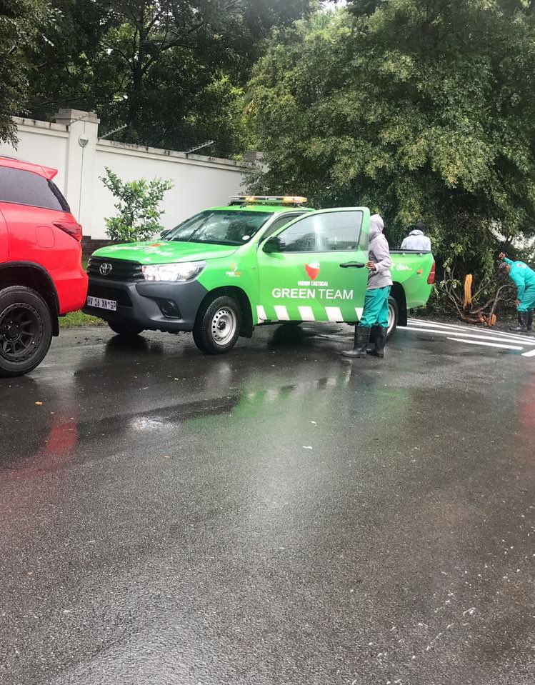 VTacGreenTeam's tweet photo. ⚠️ 🌳 ⛔️ Members of the Vision Tactical Green Team have been deployed to the areas to deal with an unprecedented number of tree falls. 

We will be prioritizing uprooted trees that are obstructing main traffic and that have collapsed on walls or damaged homes. https://t.co/UbJTEDoEwn