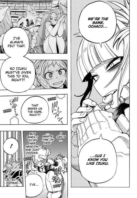 the way toga brought up the crush thing and ochako was not phased at all - #1 focus always on her goal 