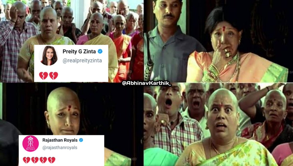 AbhinavKarthik_'s tweet image. #KXIP &amp;amp; #RR 💔💔💔💔💔💔

#CSKvsKXIP #KKRvRR