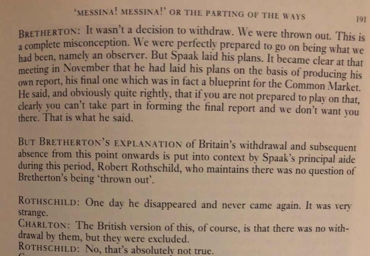 In fact, Bretherton claimed that 'It wasn't a decision to withdraw. We were thrown out' For Rothschild, it was a case of Bretherton disappearing and not coming back(Source: Michael Charlton, The Price of Victory, BBC, 1983)13/