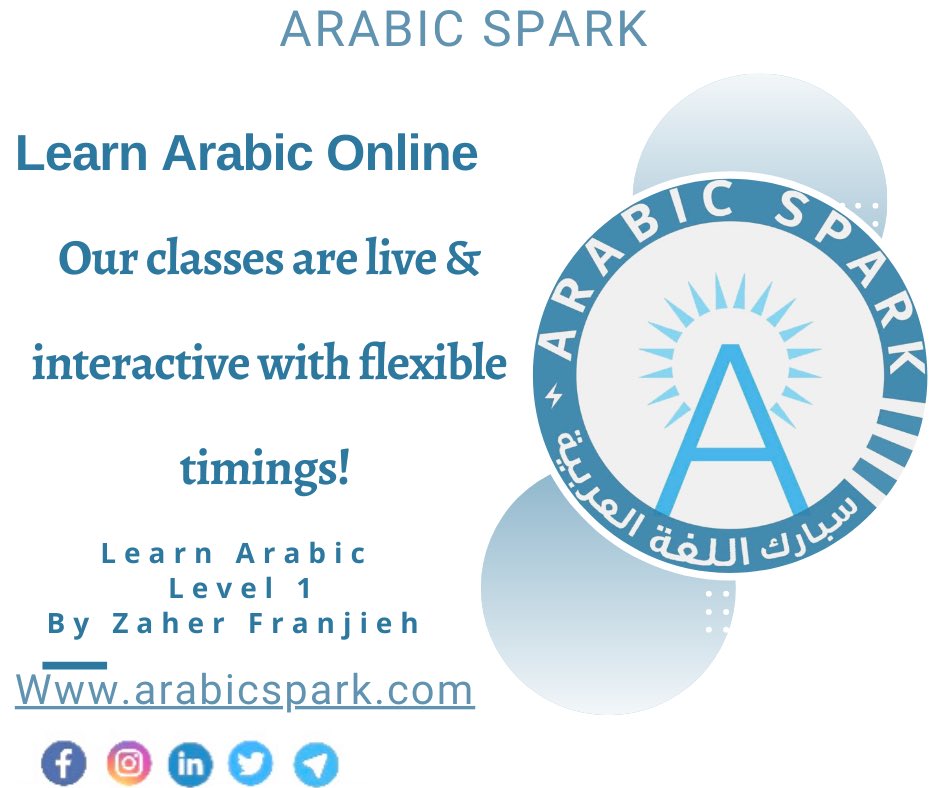 ArabicSpark's tweet photo. Learn Arabic Online 
Our classes are live &amp; interactive with flexible timings! 
Arabic for Adults classes start in a few days! Enroll Now!
To register, visit 
https:https://t.co/HAnCMH8gi2
Call us on +97455787443
Or email us at info@arabicspark.com https://t.co/I5AVKAUjiL