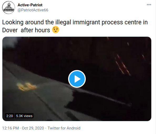 Most of his streams involve standing outside a harbour shouting “this is what they don’t want you to see” whenever a suitably brown person walks past and the cops don’t let him past the security gate.But sometimes he engages in a little light trespass to mix things up.