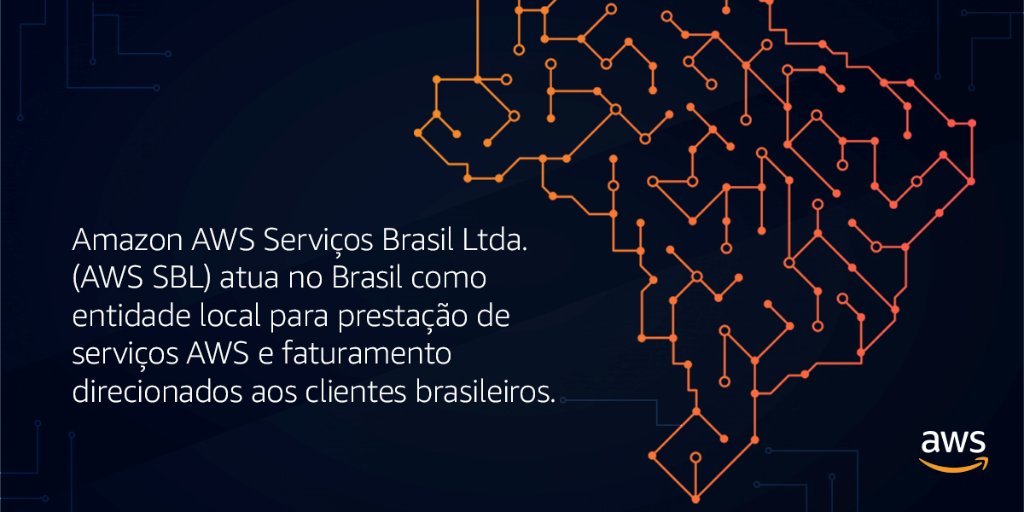 AWSBrasil's tweet photo. A partir de hoje, a Amazon AWS Serviços Brasil Ltda. (AWS SBL) atuará no Brasil como entidade local para prestação de serviços AWS e faturamento em Reais (R$) direcionados aos clientes brasileiros. Saiba mais: https://t.co/mqrbUefc4o https://t.co/iUjO2GHef1