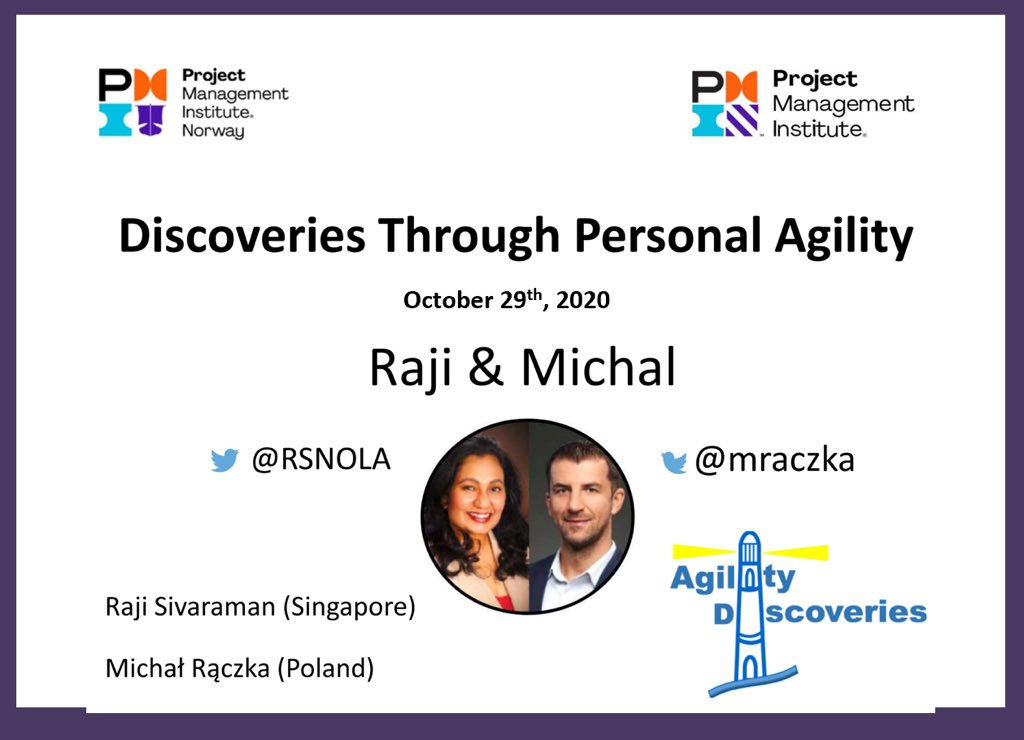 mraczka's tweet photo. Last week we (@RSNOLA and me) had an opportunity to speak about our book: https://t.co/wOTFsUMCRO for @PMI_Norway @PMInstitute #PersonalAgility #AgilityDiscoveries https://t.co/ZjVUHMZpRX