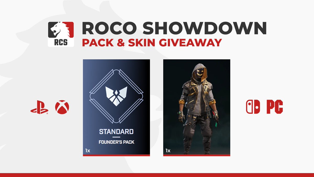 Time for another giveaway 👀 This time we're giving away:

1x Standard Founder's Pack
1x Gl1tch Scaducci Skin

RT, Like and Follow to enter! Giveaway ends on the 14th of November. 🏆