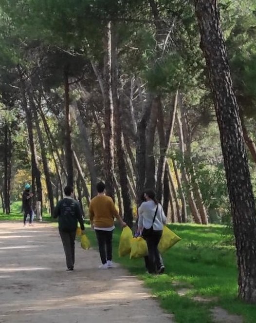 emmapt's tweet photo. En el pinar de Conde Orgaz, Madrid, se reúne cada domingo un grupo de jóvenes (hoy había más de treinta) para recoger la basura y los restos de los botellones. Me he emocionado. No siempre hay que criticar a los jóvenes. 

Gran iniciativa de https://t.co/wzFVBUp1iB https://t.co/2rck6nLD2H
