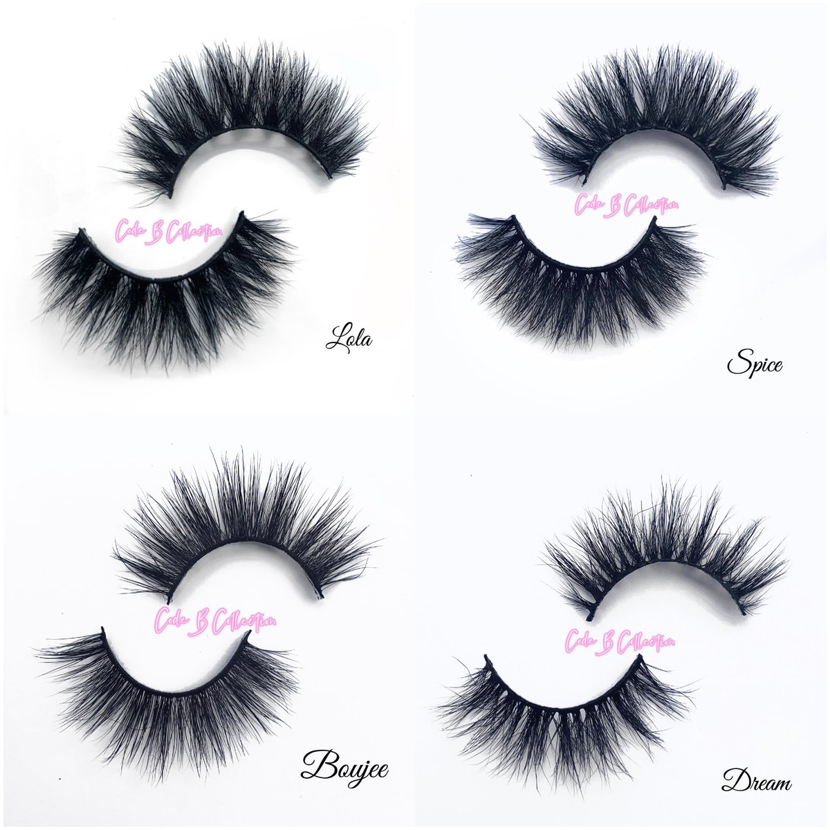 Codebcollection's tweet image. You’re going to ❤️ some of our dramatic &amp;amp; natural lash styles. All styles are fluffy,  lightweight &amp;amp; last 25+wears. Which pair is your favorite?💕⠀⠀⠀⠀⠀⠀⠀⠀⠀
Free shipping on $40 orders🛒💕 CODEBCOLLECTION.COM⠀⠀
#minklashes #dramaticlashes #lashes #makeup #25mm #GSU
