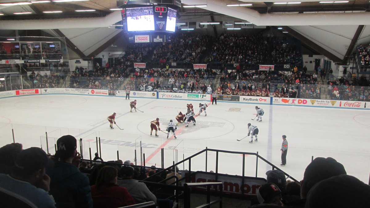 47. Alfond Arena, Orono, ME. Home of  @UMaine hockey. Back in the day this place was one intimidating places in all of college hockey. With the recent struggles of the Black Bears, it's not so full, but still a great place to watch a college hockey game.
