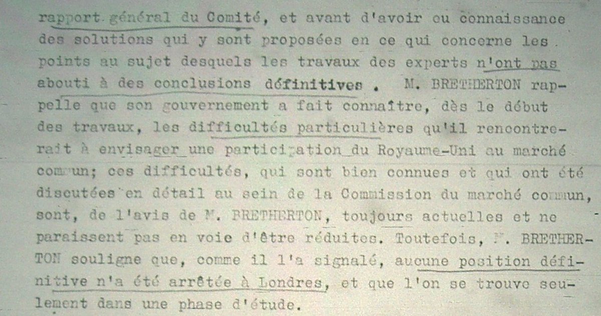 The same is true of the official minute of the meeting. This records Bretherton noting the UK government's difficulties with participating in a customs union and the fact that they were unlikely to be resolved soon. London had, however, yet to reach a definitive position.15/