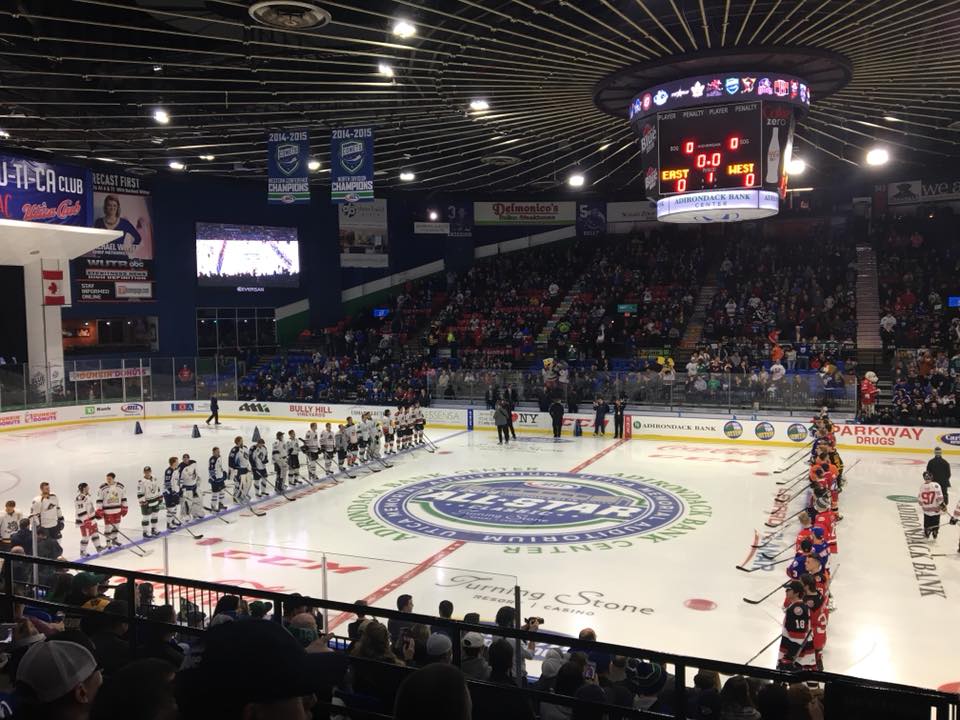 46. Utica Memorial Coliseum, Utica, NY. Home of the  @UticaComets. The AHL moved back to this cozy arena and the Utica fans have responded with packed houses night after night. Can't beat the atmosphere in this place.