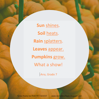 Schaubwrites's tweet photo. A terse #poem for #NationalPumpkinDay. #Educators, write them with your Ss while reinforcing #grammar skills. Lesson at #PoetryBoost https://t.co/H4QZLCZZ5H #literacy @ncte #enchat #poetrylesson #writinglessons https://t.co/q7x4nWysP6