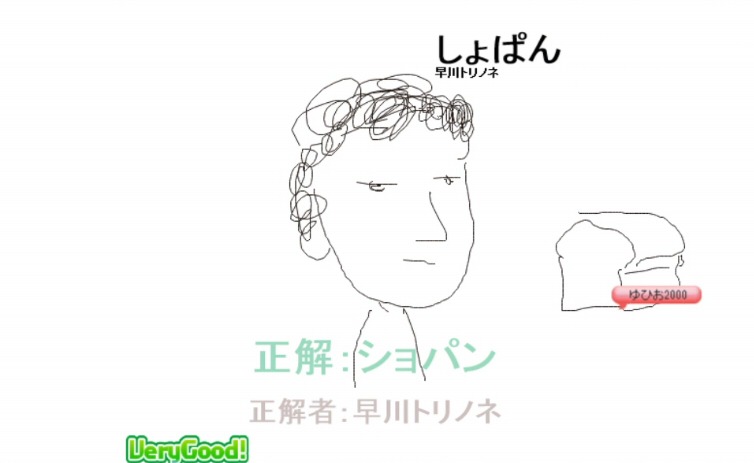 そのゆひお先生が幼稚園以来にこんな絵描いたと思われるショパン(食パンを添えて) 