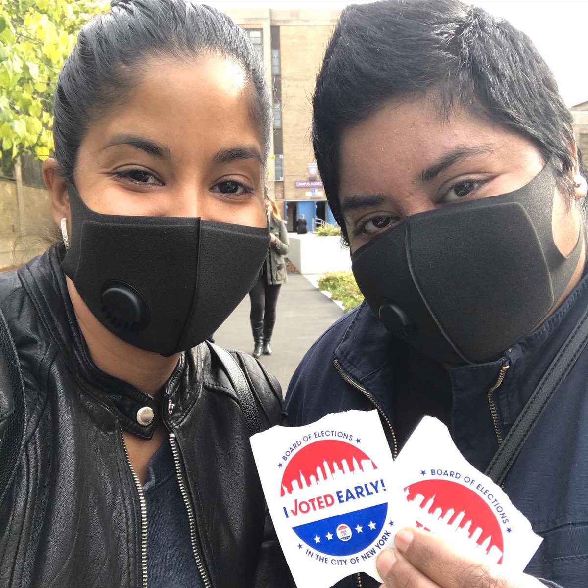 RighteousRoar's tweet photo. Glad I got the chance to do #EarlyVoting today with my Sister! 😁🥰🥳🙏🏾 #earlyvotingnyc #earlyvoting2020 https://t.co/XmVGPY3buA