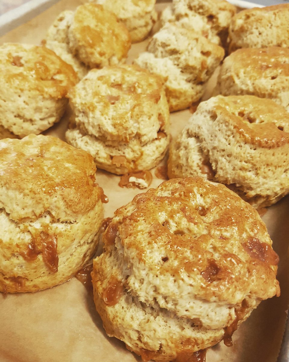 #Halloween treat.... Toffee Apple Scones .... just out of the oven.  #scones #SaturdayShoutout #homemade  #northumberland  #farmshop  #supportlocal