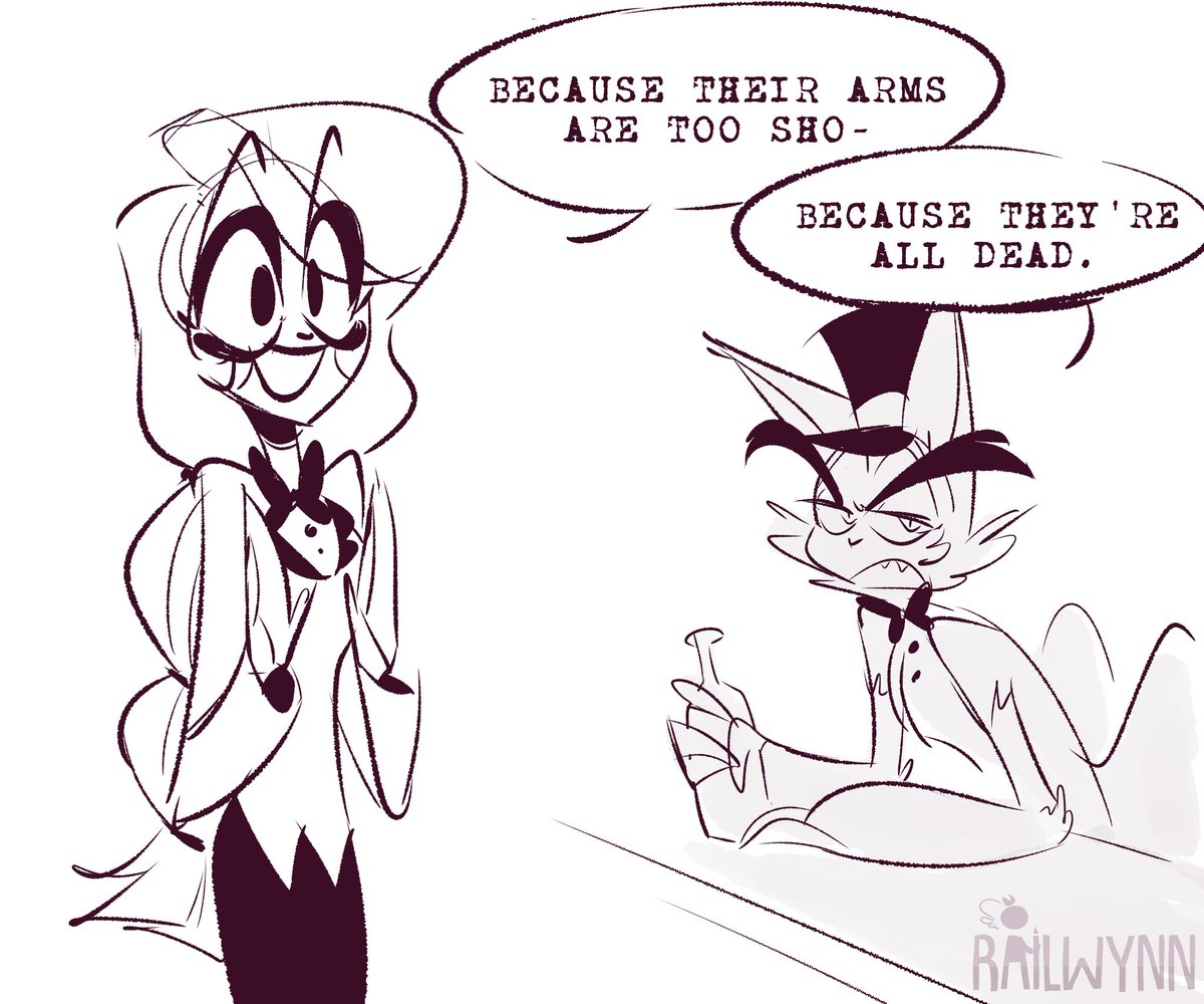 A quick doodlw beforw I go to bed u.u Husk I strive your level of sarcasm.
#HazbinHotel #HazbinHotelFanart #HazbinHotelAlastor #HazbinHotelcharlie #HazbinHotelHusk