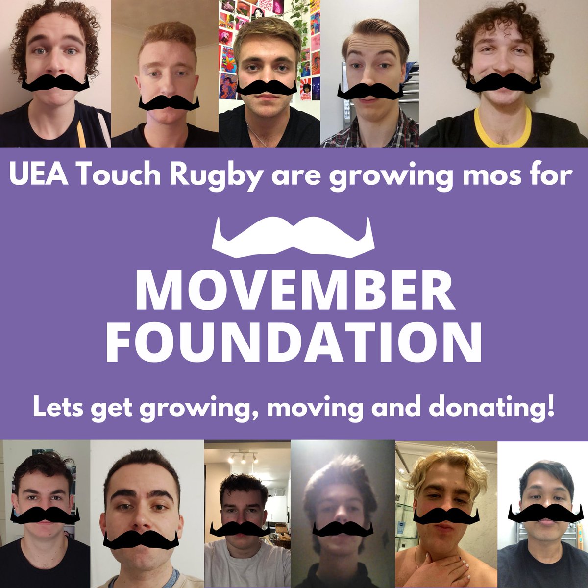 UeaTouch's tweet photo. Our guys are all clean shaven for the start of #Movember! We’re raising money and awareness or men’s health #ueamovember #ueamo @ueasport @UEA_Movember https://t.co/WoovheuKtc