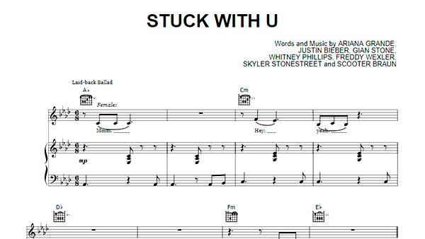 Lirik Stuck With You - Ariana Grande & Justin Bieber, PDF, Justin Bieber