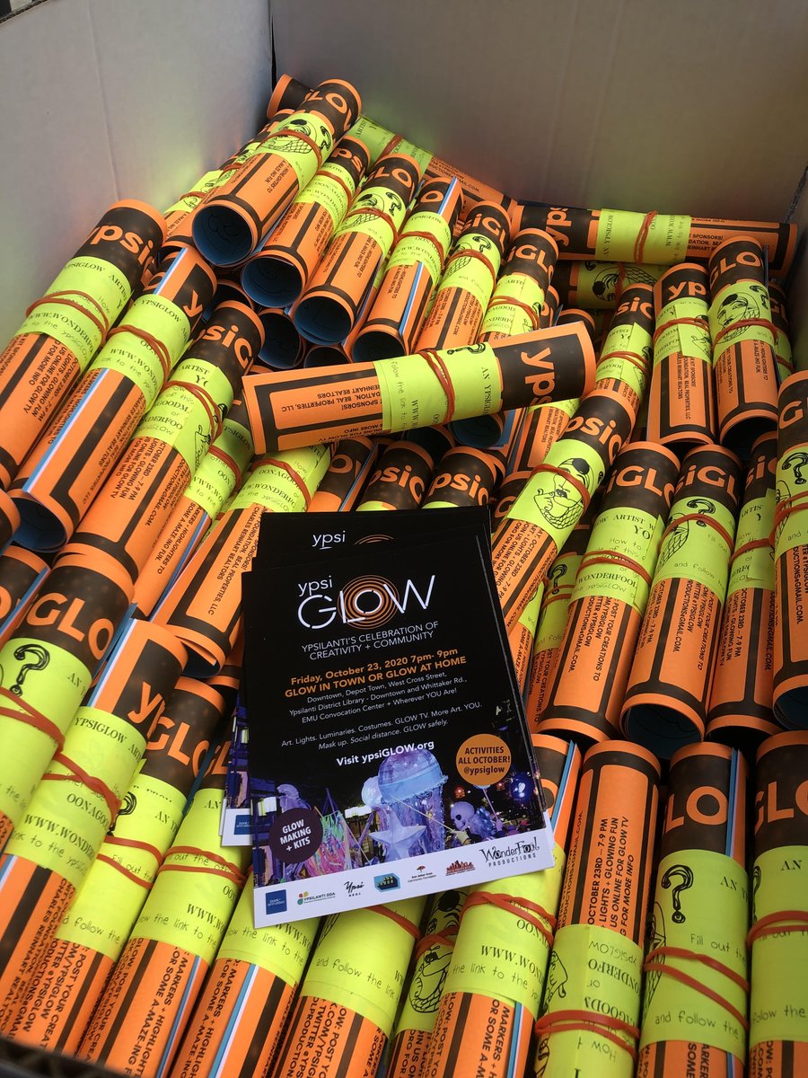 Thanks to Dick Mattie/Charles Reinhart Realtors for helping bring 600 GLOW Kits to Ypsi kids!  YOU inspired kids of all ages to be creative, express themselves + share their GLOW.  YOU made Ypsi SHINE brighter than ever!  #ypsiglow #ypsireal #dickmattie #charlesreinhartrealtors