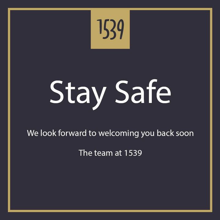 We are now closed until Thursday 3 December, but don’t worry you can still book online for the Restaurant, Roof or our Dining Dome. Just head to our website, call or email us

💻 restaurant1539.co.uk
☎️ 01244 304611
📧 info@restaurant1539.co.uk

Stay safe everyone, Team 1539 x