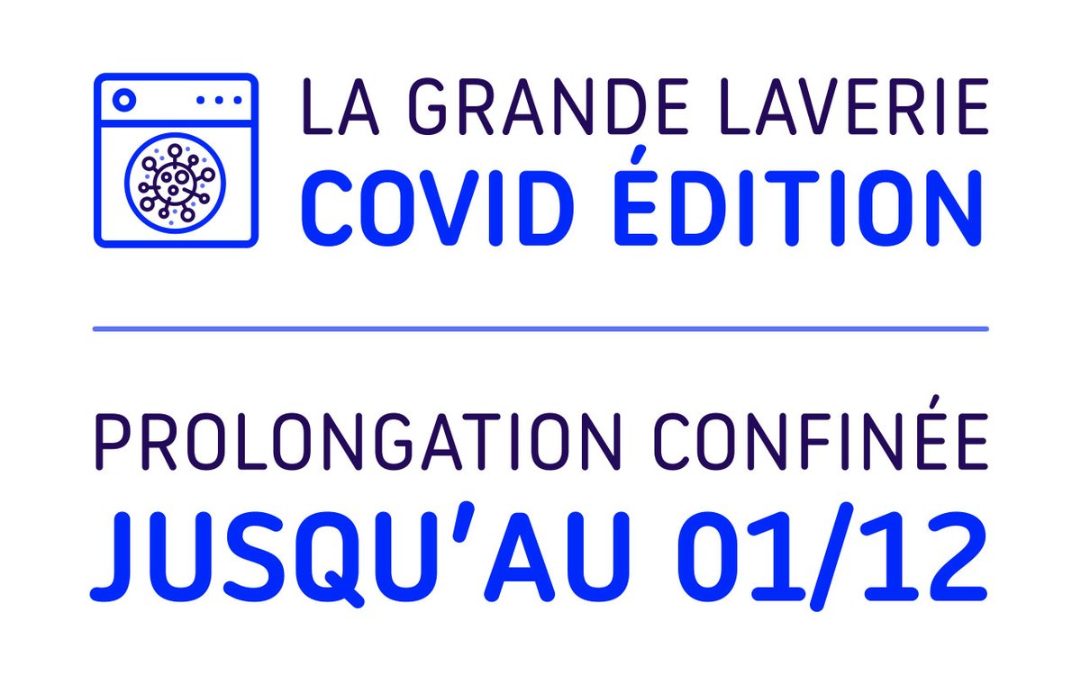 LaGrandeLaverie's tweet image. La Covid-19 joue les prolongations, La Grande Laverie aussi. Pour occuper votre confinement, nous restons ouverts jusqu'au 01/12. 
Imaginez une campagne de Corona-washing pour nous aider à laver l'image de nos clients profiteurs de crise !
Infos : lagrandelaverie.fr/covid-edition/