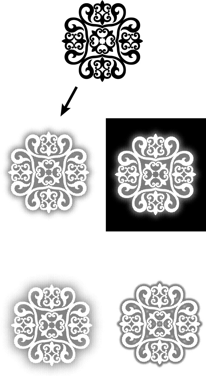摩耶薫子 別に書き文字に限らず 描画部分を白抜きにして 周りにグレーのボカシを入れられます 描画部分の色は何色でも大丈夫ですが 不透明度が100 である必要があります アクション実行後 レイヤーカラーを白にしてベタなどの上に乗せることもでき