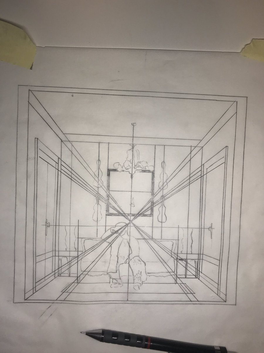 This composition perfectly respects the vitruvian ordering principles of architecture: axis, symmetry, hierarchy, datum, rhythm, repetition and transformation. Axis: all the lines that run through the middle pointSymmetry: almost everything can be reflected on the vertical axis