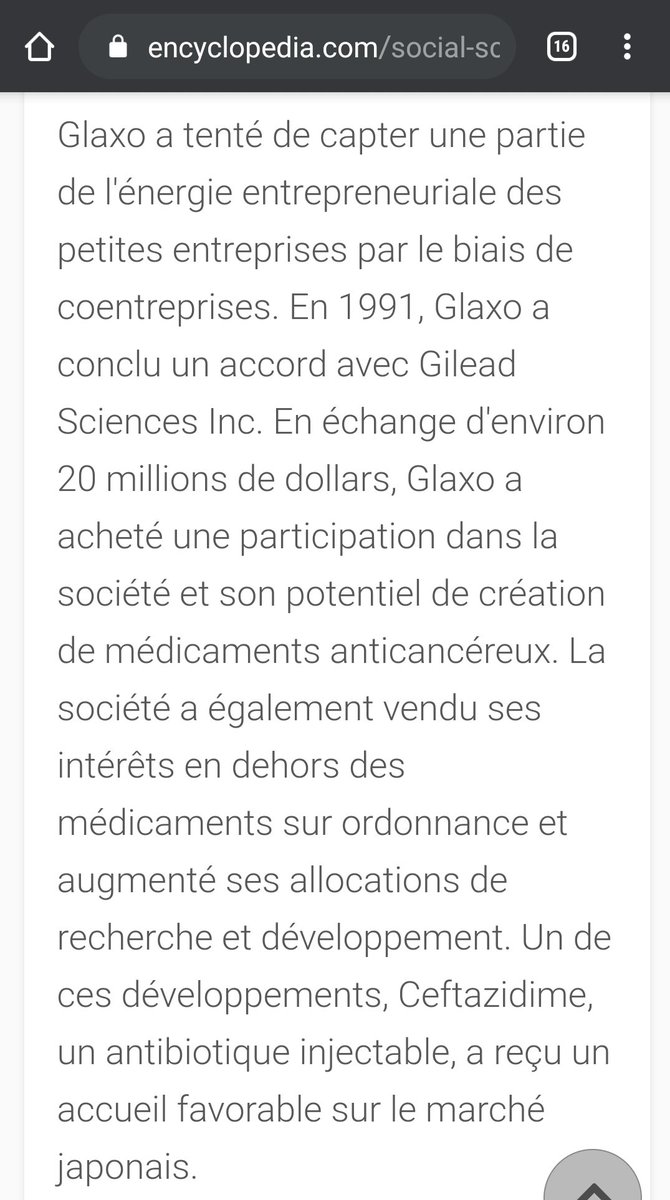 De cette même année il lèvera 40 millions auprès des financiers dont 20 millions en fond propre et réalisera un partenariat avec le conglomérat pharmaceutique GlaxoHolding pour développer des bloqueurs de code génétique dans la lutte contre le cancer. https://www.encyclopedia.com/social-sciences-and-law/economics-business-and-labor/businesses-and-occupations/glaxo-holdings-plc