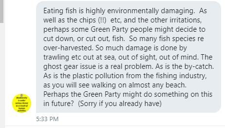 I've now had a private message telling me off for the fish (and the chips)