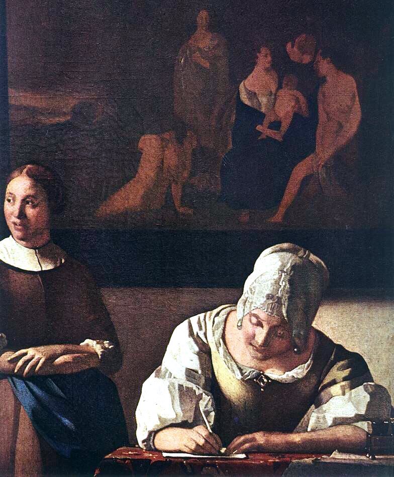 Vermeer was relatively unknown outside of NL & he disappeared from history until c1860 - his body of known work is small & numbers about 34 paintings. Lady writing a Letter with her Maid (1670) has an astonishing understanding of light & is a masterpiece & is in . @NGIreland