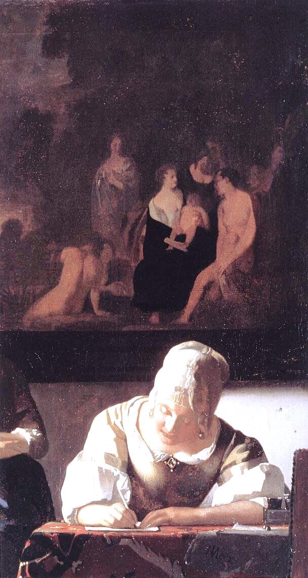 Vermeer was relatively unknown outside of NL & he disappeared from history until c1860 - his body of known work is small & numbers about 34 paintings. Lady writing a Letter with her Maid (1670) has an astonishing understanding of light & is a masterpiece & is in . @NGIreland