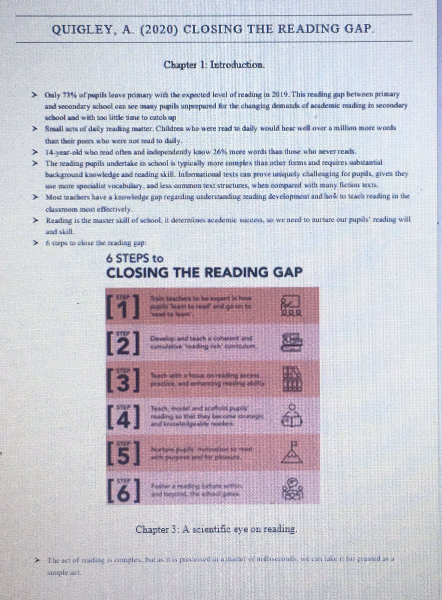 ✅ Ready to start the new half term with some literacy CPD tomorrow:

📖 summaries of:
Closing the Reading Gap
The Writing Revolution 

And a Padlet with links to lots of different blogs and research.
