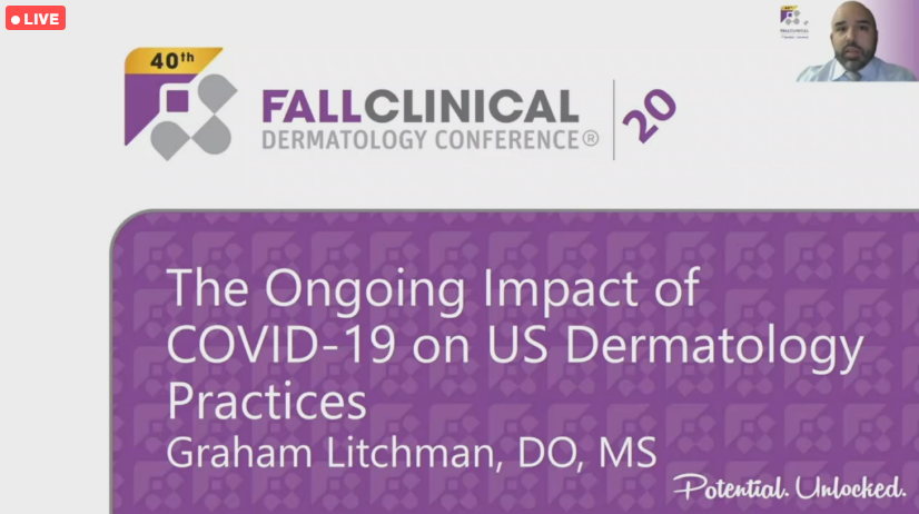 fallclinical's tweet photo. We're delighted to present the winners of this year's Rising Derm Stars competition. What an inspiring group of residents!
Congratulations to our third place winner, Graham Litchman, DO, MS! #FallClinical20 https://t.co/wjoBeIAylV