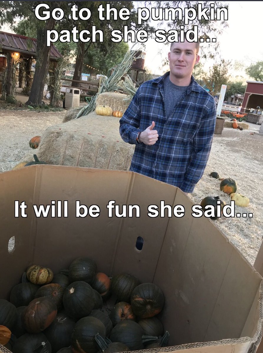 shayblvd's tweet photo. Wish I could say I had a gourd time at the pumpkin patch. 😉 #ohmygourdness https://t.co/pgGu8mnoaw