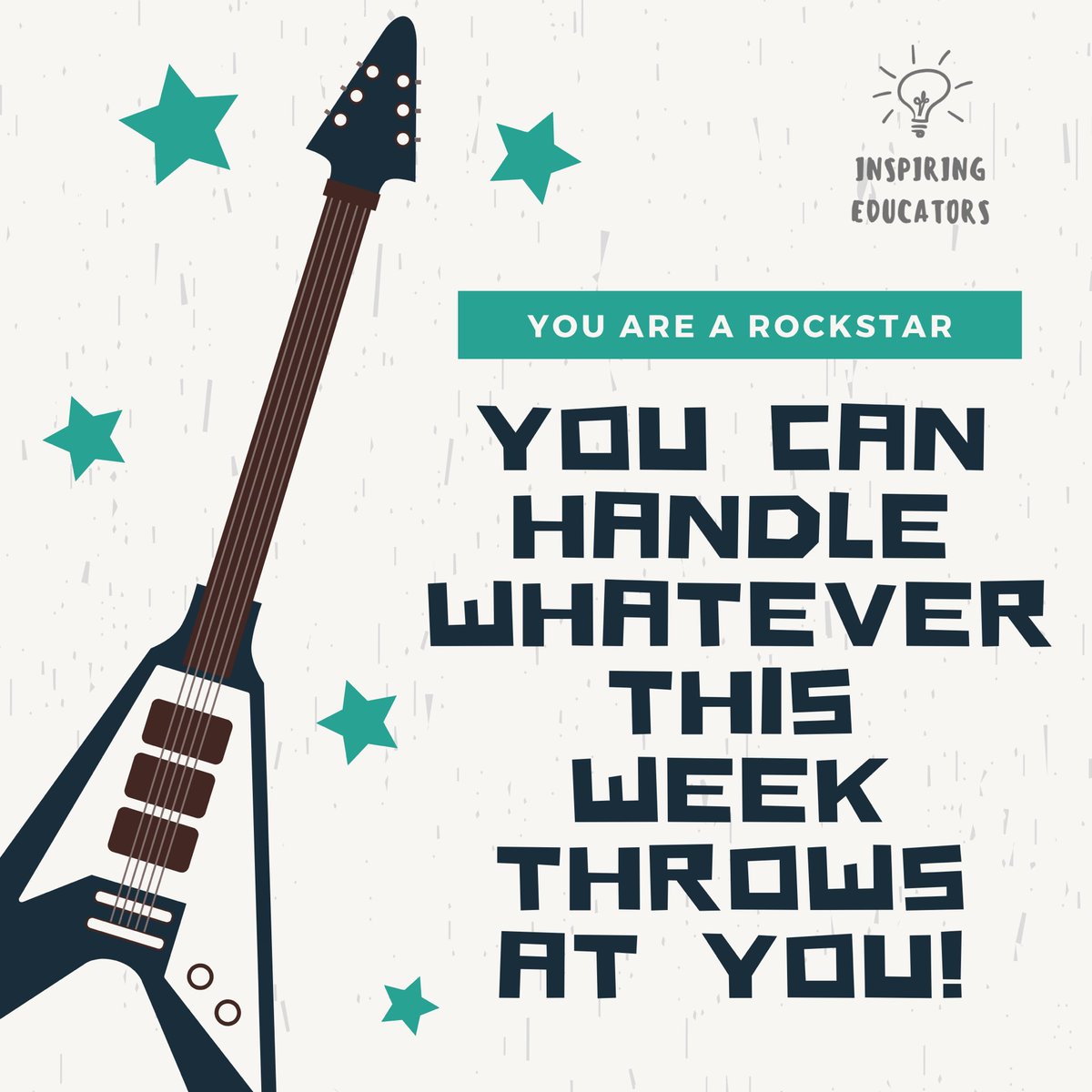 This is your Sunday evening reminder that you are a #rockstar &amp; can handle whatever this week throws at you! #YouGotThis #edutwitter #educators #inspiration #teachers