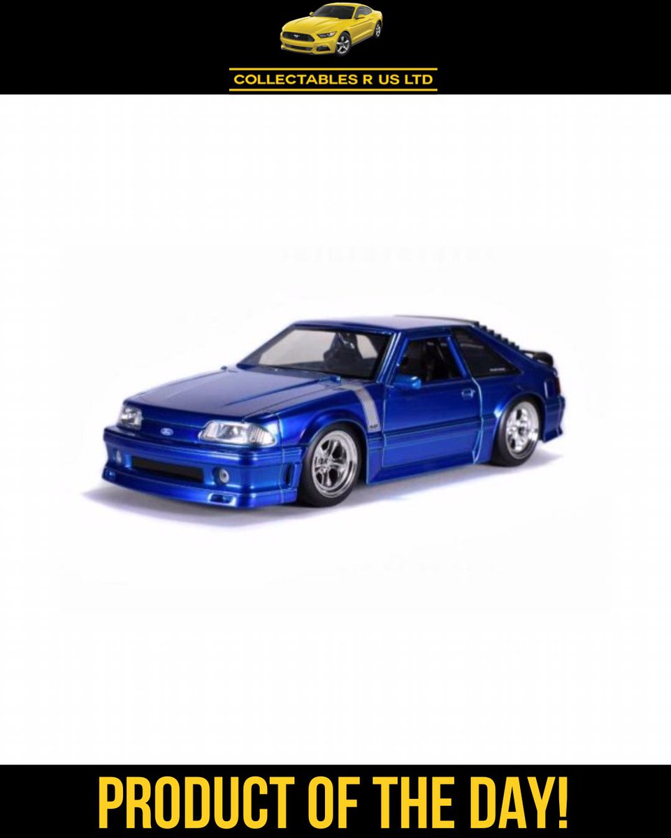 CollectablesUs's tweet photo. Product of the Day!
Big Time Muscle Ford Mustang GT 1989 Blue 1/24
*Jada*
*1 left in stock*
Buy now in store or online - https://t.co/mR6fQ9MZv2
#jada #musclecars #ford #mustang #gt #fordmustang #mustanggt #bluemustang #collectablesrus https://t.co/qTh1O3VUnN