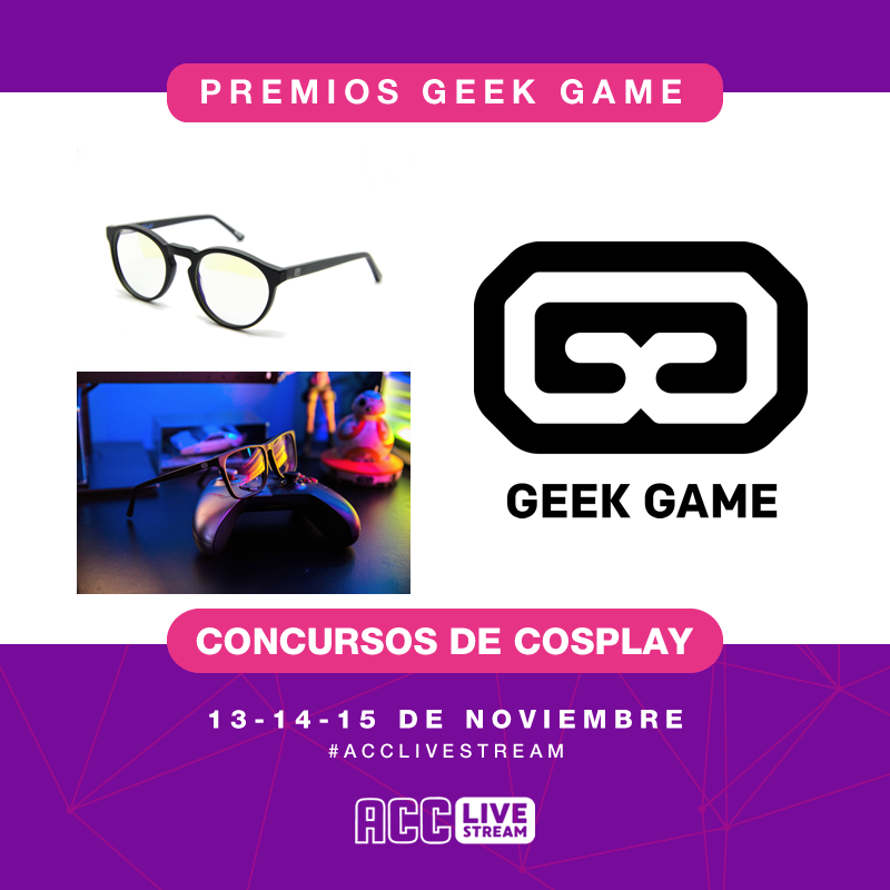 ArgComicCon's tweet photo. ¡Más premios se suman para los concursos de #Cosplay de #ACCLiveStream! https://t.co/AyzPh63htG  
En este caso para el "Concurso de Cosplay PICS" donde el primer y segundo puesto se harán acreedores de un par de lentes UwU e INVADERS gentileza de #GeekGame https://t.co/gAabJbPjCk