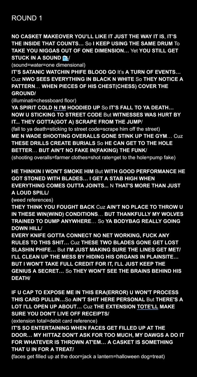 ROUND 1 :

Phifer (<a href="/Bigphife88/">Phife</a>)      (left side, went 1st)
                                  vs
Klide (@klidedabeast)   (right side, went 2nd
