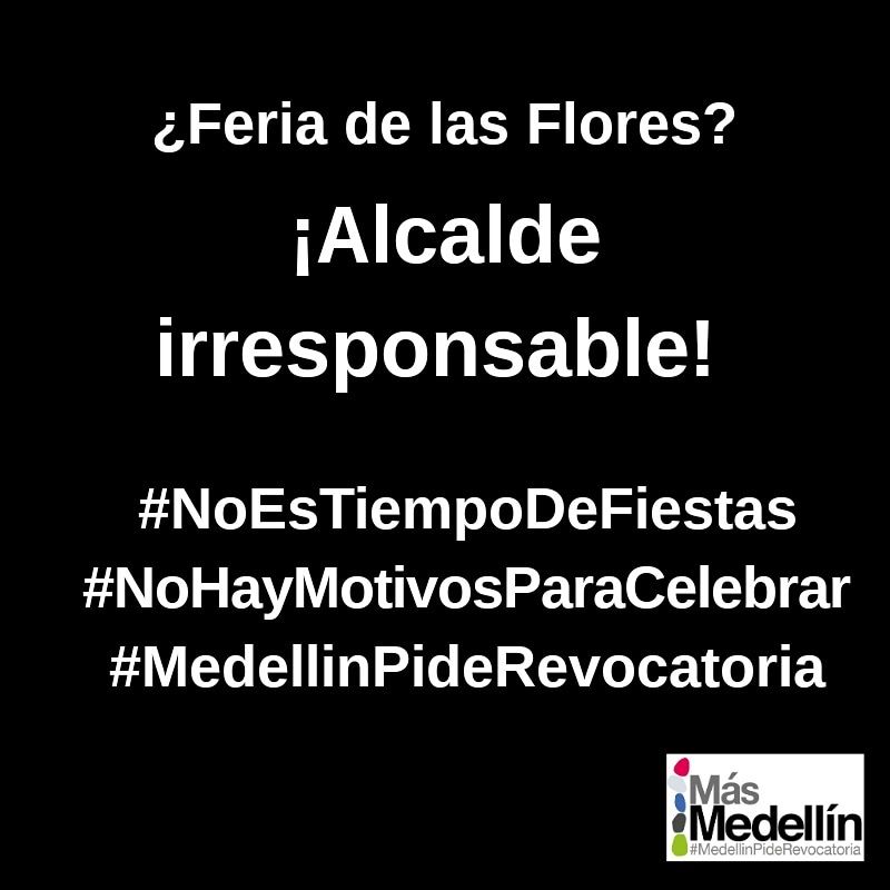 EstefaniaCuar10's tweet photo. #NoEsTiempoDeFiestas
#NoHayMotivosParaCelebrar
#AlcaldeIrresponsable
#Medellinpiderevocatoria
#RevocatoriaDanielQuintero https://t.co/tzlPLkzGKK