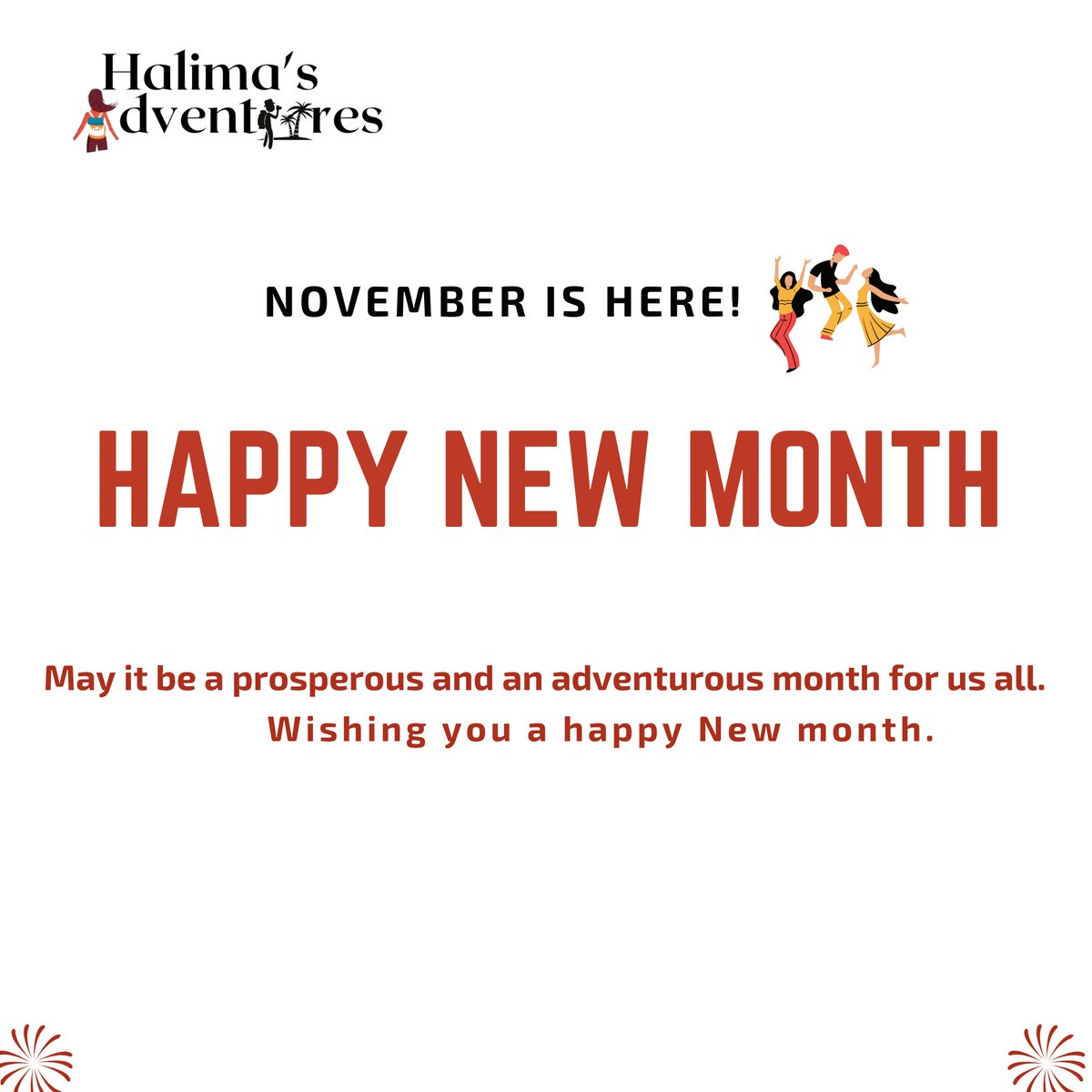 HalimasAdventur's tweet photo. November! 💃💃💃💃💃
May this new month be a prosperous and an adventurous one for us all.
Wishing you a happy New month with loads of love from here.

#November #HappyNewMonth #halimasadventures #NovemberToRemember https://t.co/VdiPC01tSH