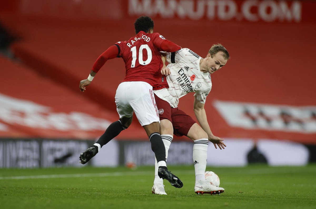 Holding - 8 Seems balder and better at football every match. Really embodying the experienced center back Found himself wrestling with pogba frequently and did it very well. He was a surprise selection given his recent injury. How lucky we were, he was fantastic.  #Arsenal