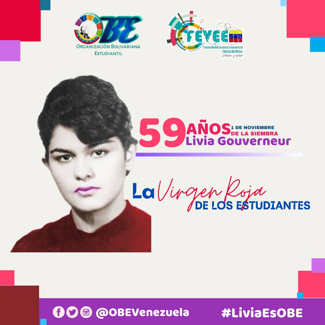EHer1983's tweet photo. OBE-FEVEEM conmemoramos la siembra de la heroica estudiante, Livia Gouverneur "La Virgen Roja de los Estudiantes" desde el movimiento honramos su ejemplo y lucha @MPPEDUCACION @psuvaristobulo
@JorgePerezVZLA @charlychaves 
@ZonaEducTachira @tachiraobe
#EstudiarLucharYVencer 🇻🇪✌🏻 https://t.co/lDFtUt4pCx