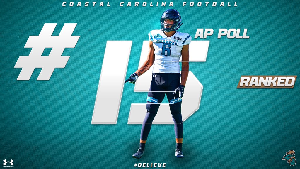 America’s team comes in at No. 15 in this week’s <a href="/AP_Top25/">AP Top 25</a> poll. A new record high for #SunBeltFB! 
#BEL1EVE | #BAM | #STS
#TEALNATION